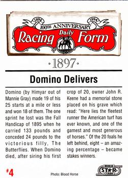 1993 Horse Star Daily Racing Form 100th Anniversary #4 Domino Back
